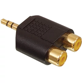 3.5mm stereo dugó - 2*RCA aljzat adapter, aranyozott CAGP22940BKG