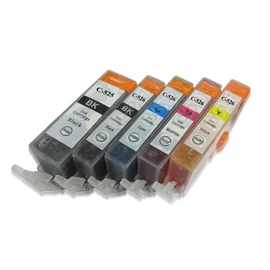 PGI-525Bk - CLI-526 CMYBk set - 5db-os utángyártott chipes patron csomag