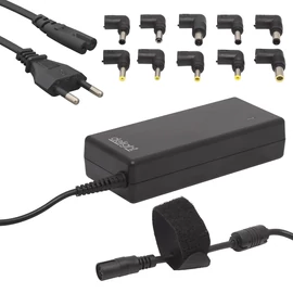 Univerzális notebook tápegység, 220V/90W, 19V, 4.74A, 10 féle csatlakozóval