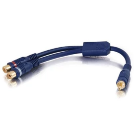 RCA - RCA kábel RCA x1 apa - RCA x2 anya Y kábel árnyékolt KPO2615 KC2W 20197