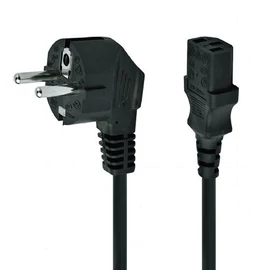 220V-os hálózati táp kábel, 1,5m - 2.0 méter (PC-186-VDE / CE-021) IEC C13 