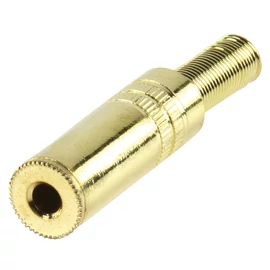 JC-131 3,5 mm sztereó lengő aljzat, fém burkolattal, törésgátlóval