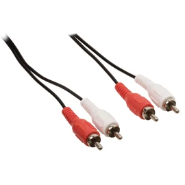 RCA - RCA összekötő kábel RCA x2 apa - RCA x2 apa stereo  3m CAGP24200BK30 20127