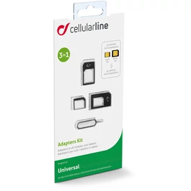 SIM kártya adapter készlet, CellularLine nano és micro 3 az 1-ben