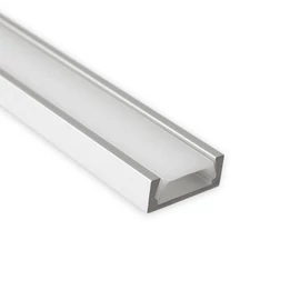 LED szalag alumínium profil, matt, lapos, micro, 1 méter