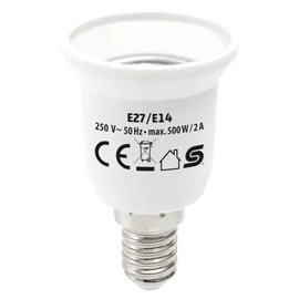 E14 foglalatról E27 izzóra átalakító adapter
