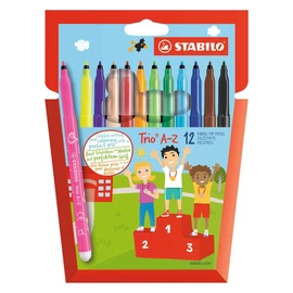 Trio A-Z filctoll készlet, 0,7 mm, 12 szín