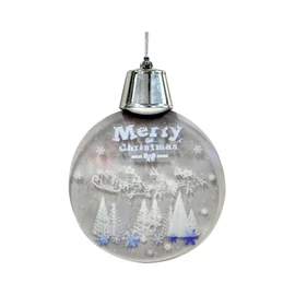 Karácsonyi dekoráció, LED-es akril ablakdísz, 'Merry Christmas' (CDM 10)