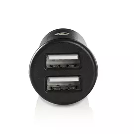 autós szivargyújtó töltő, 2 × USB, 12V/24V --> 5V, 4.8A, fekete