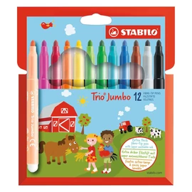 Trio Jumbo filctoll készlet, 3 mm, 12 szín
