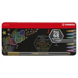 Pen 68 metallic Rostirón készlet fém dobozban, 8 szín