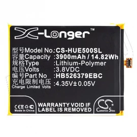 Akku, mobil  Y6 Pro 3900 mAh / 14,8 Wh / 3,8 VHB526379EBC   P9E5 utángyártott 