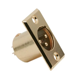 3 pólusú fém XLR beépíthető csatlakozó aljzat apa G-05198
