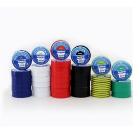 Szigetelőszalag, 20m PVC 0,13mm*19mm zöld-sárga Ramiris