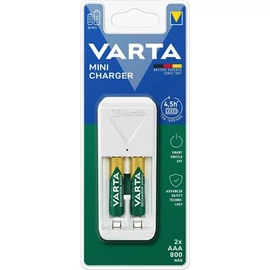 Mini 2x AA/AAA NiMH akkumulátor töltő +2 db AAA 800mAh akku 57656201421