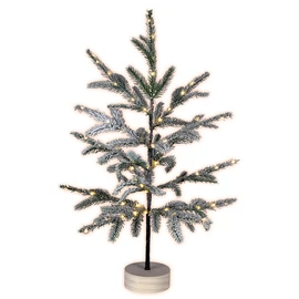 Karácsonyi dekoráció, LED-es asztaldísz, havas karácsonyfa, 60 cm (KMF 80)