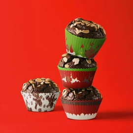 Karácsonyi dekoráció, muffin papír szett, 100db-os (57168X)