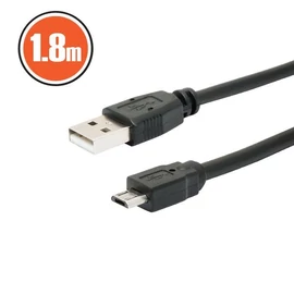 USB kábel 2.0 A apa - micro B 5pin apa 1,8m