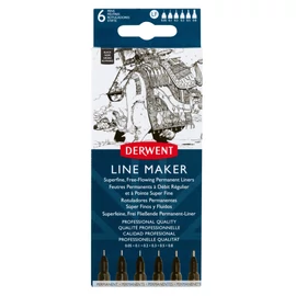 Line Marker tűfilc szett, 0,05/0,1/0,2/ 0,3/0,5/0,8 mm, fekete