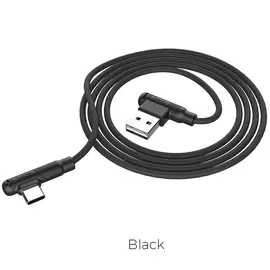 X46 Type-C/USB 2.0 kábel, fekete, 90 fokos, 1 méter