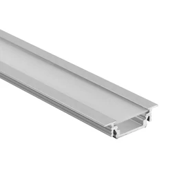 Alumínium LED profil, Groove10, matt, süllyesztett, áttetsző borítás (B), 1 méter