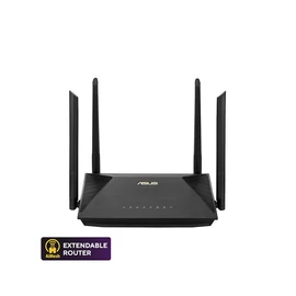 RT-AX1800U vezeték nélküli router, 1800Mbps, Gigabit WAN, WiFi 6, fekete