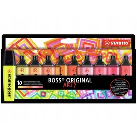 BOSS original Arty szövegkiemelő készlet, 2-5 mm, 10 meleg szín