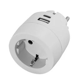 földelt csatlakozó aljzat, dugalj USB A + C töltővel, 3.4 A, 17 W