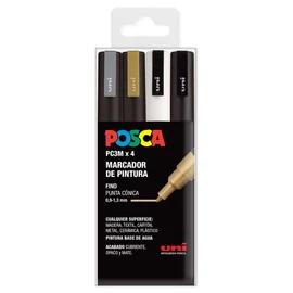 Posca PC-3M dekormarker készlet, 4 speciális szín