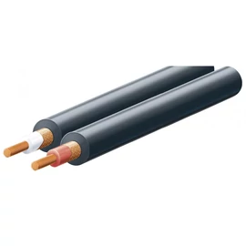 KN 6 árnyékolt vezeték minőségi jelátvitelhez , 2 ér, 0,08 mm2, fekete