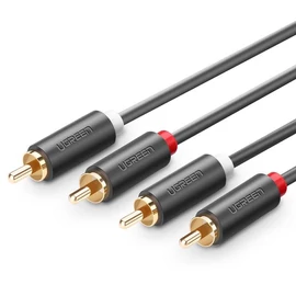 RCA - RCA összekötő kábel RCA x2 apa - RCA x2 apa stereo  2,0m AV104
