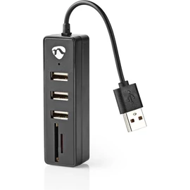 UHUBCU2320BK 2.0 USB HUB + SD / micro SD memóriakártya olvasó