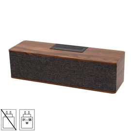 RRT7 sztereó retro hangszóró, vezeték nélküli, 2x5W, FM rádió, Bluetooth, beépített akkumulátor