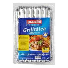 3 db-os almínium grilltálca készlet
