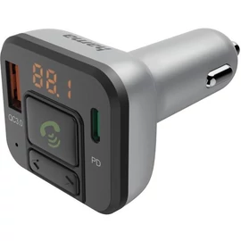 00014169 FM transzmitter, USB/Type-C fekete/ezüst 