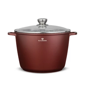 BL-4088 Cerastone Collection lábas, 28 cm, fedővel, 10L, sötétvörös