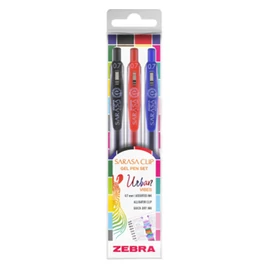 Sarasa Clip Urban Vibes zseléstoll készlet, 0,33 mm, nyomógombos, 3 szín