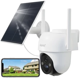 IP wifi PT dómkamera - GO2T + SP2 (3MP, 4mm, kültéri, IR10m, 5200mAh, microSD, mikrofon, hangszóró, 