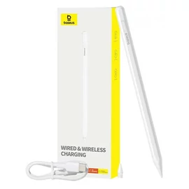 Baseus Smooth Writing Series aktív stylus, vezeték nélküli és vezetékes töltéssel, iPad-hez (fehér)