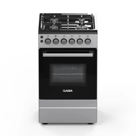 GOS-G5060GB inox-fekete gáztűzhely légkeveréssel, 45 L