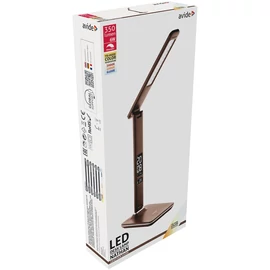 Asztali LED lámpa, Nathan, kijelzős, 6W, 5000K, AVIDE, barna