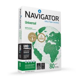 Másolópapír A4, 80g, Navigator Universal, CIE 169 fehérség, prémium minőség, 500ív/csomag