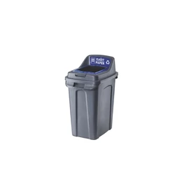 Szemeteskuka műanyag szelektív 50 literes antracit/kék UP294-215