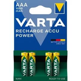Elem tölthető akku AAA mikro 1000 mAH Power 4 db/csomag, Varta