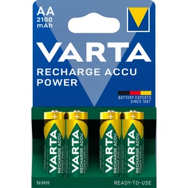 Elem tölthető akku előtöltött AA ceruza 2100 mAH Power 4 db/csomag, Varta