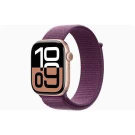 Apple Watch S10 Cellular (46mm) rozéarany alumínium tok, szilva sportszíj okosóra