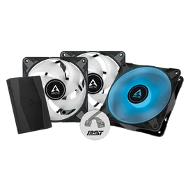 Arctic P12 PWM PST RGB 120mm 3db fekete ventilátor + controller