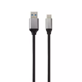 AVAX CB301G STEELY 1,5m 3A USB A-Type-C gyorstöltő sodorszálas acélszürke adat- és töltőkábel