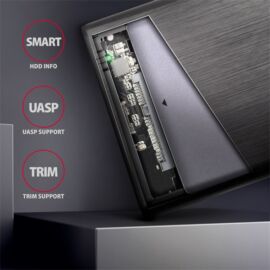 Axagon EE25-A6M USB 3.2 fekete csavar nélküli külső alumínium 2,5" HDD/SSD ház