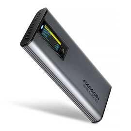 Axagon EEM2-SD2 DISPLAY USB-C 10Gbps M.2 NVMe & SATA SSD külső ház